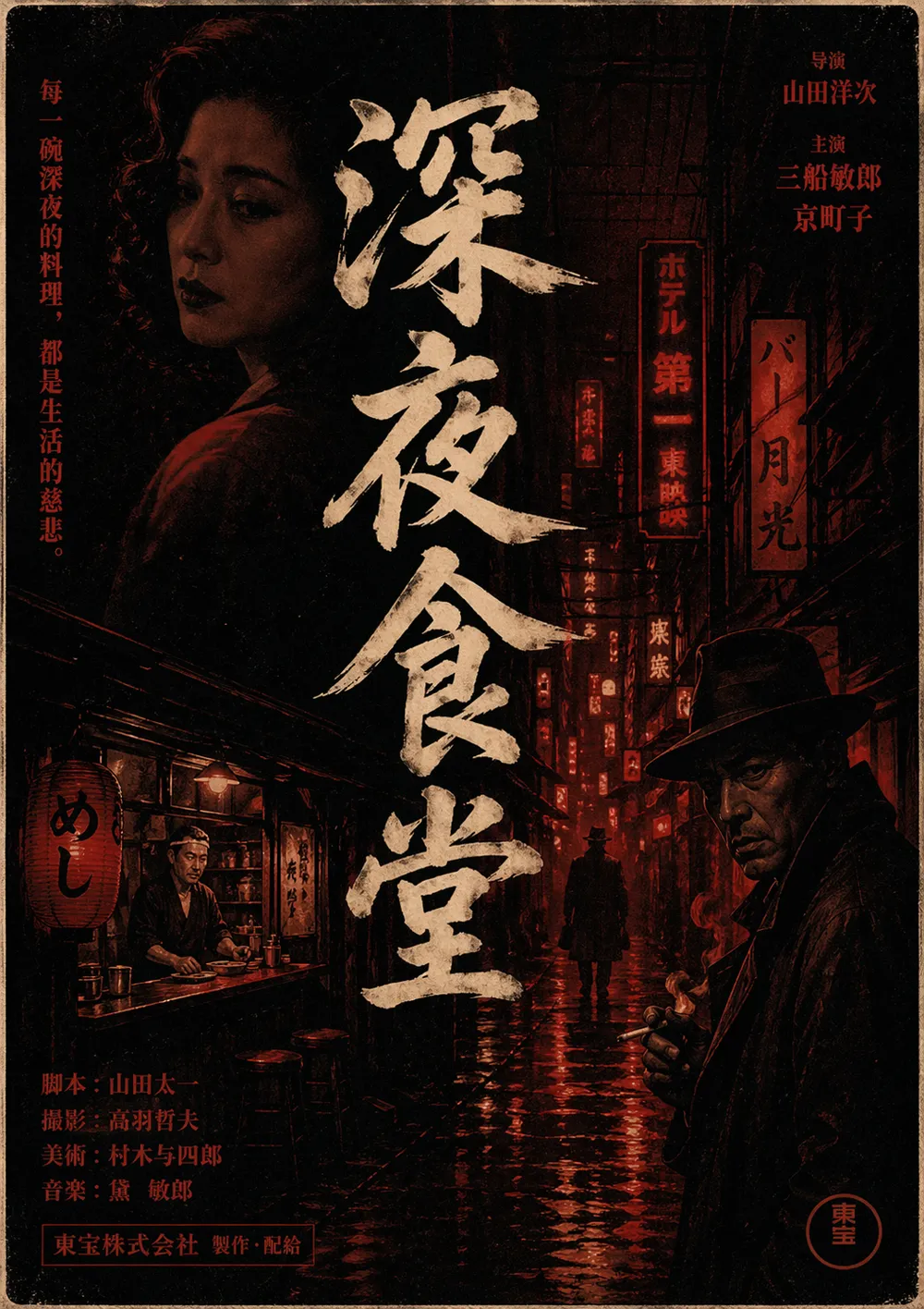 Rendu de texte GPT Image 2 — affiche de film japonaise avec une typographie multilingue lisible générée par GPT Image 2
